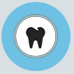 Ikon af en tand, der symboliserer tandpleje- og tandbehandlingstjenester hos Odder Dyreklinik.